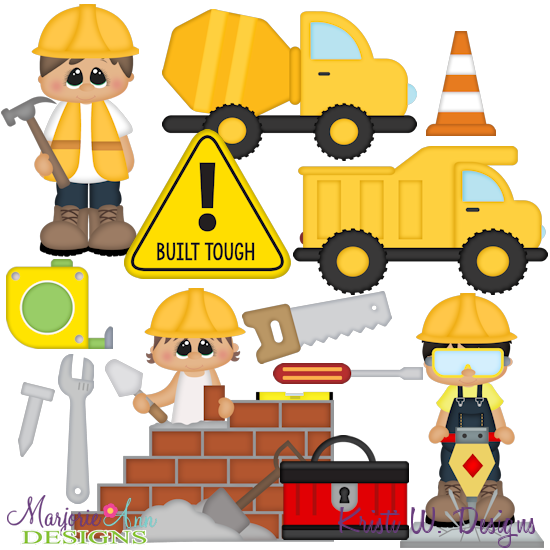 When I Grow Up~Construction Worker Cutting Files + Clipart - Click Image to Close